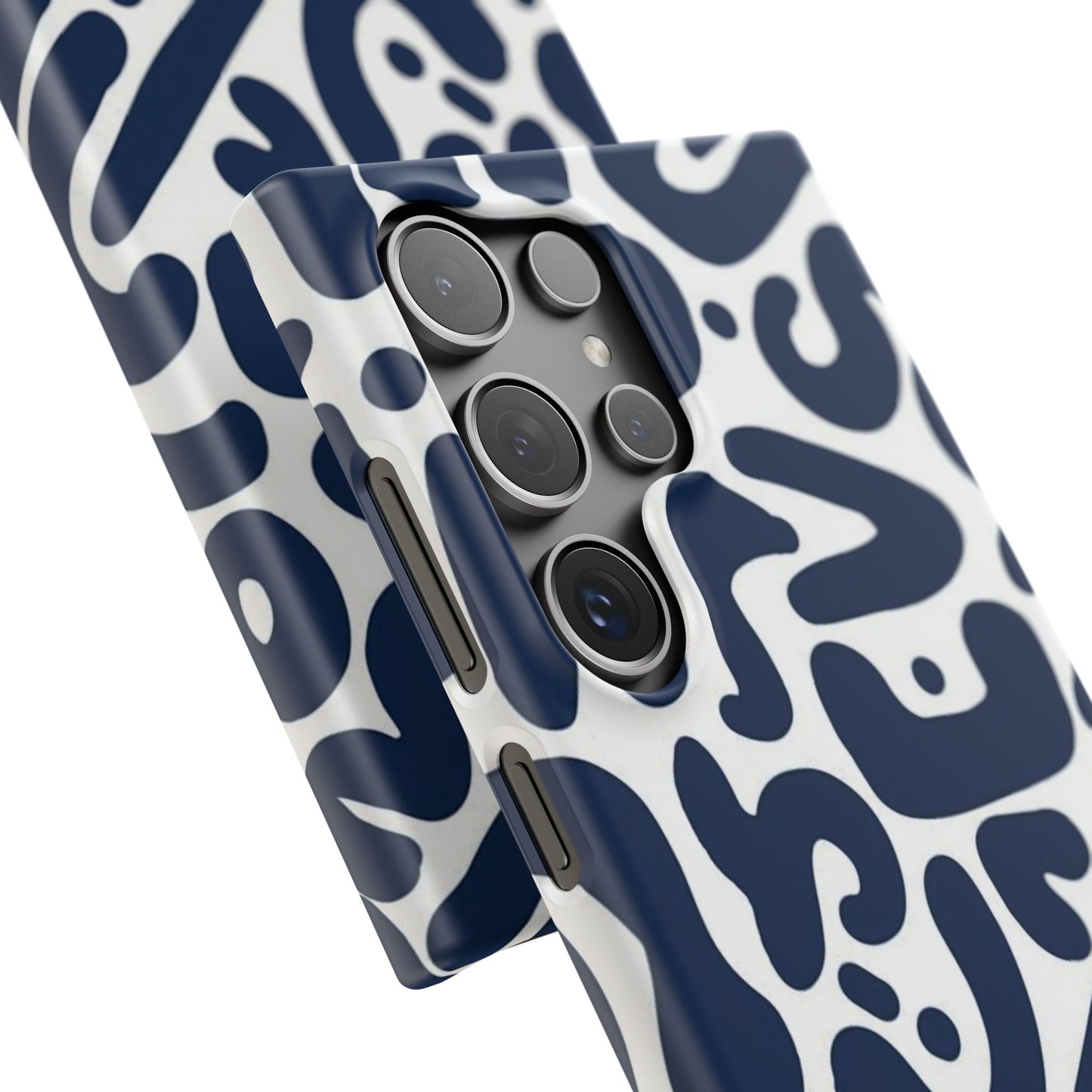 Modern Abstract Navy Blue Graphic Phone Case Sleek and Durable Protection