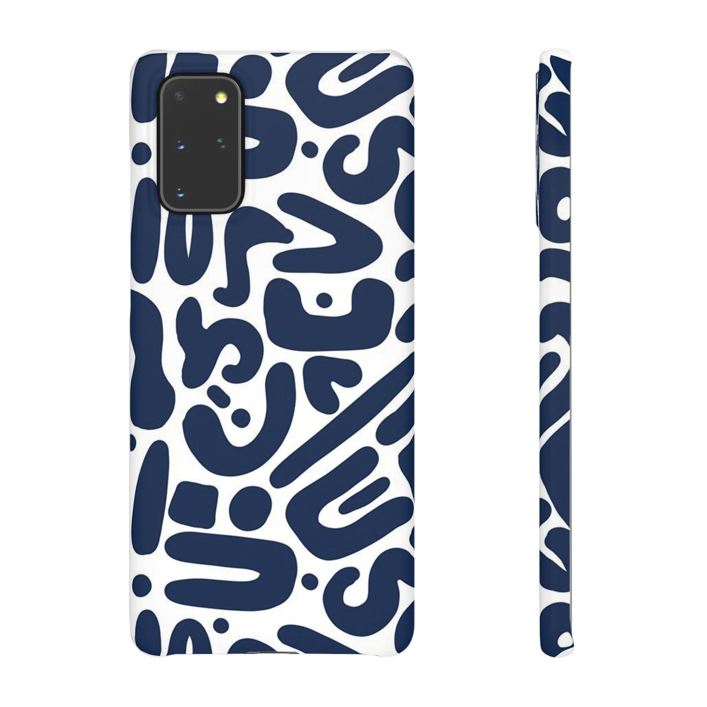 Modern Abstract Navy Blue Graphic Phone Case Sleek and Durable Protection