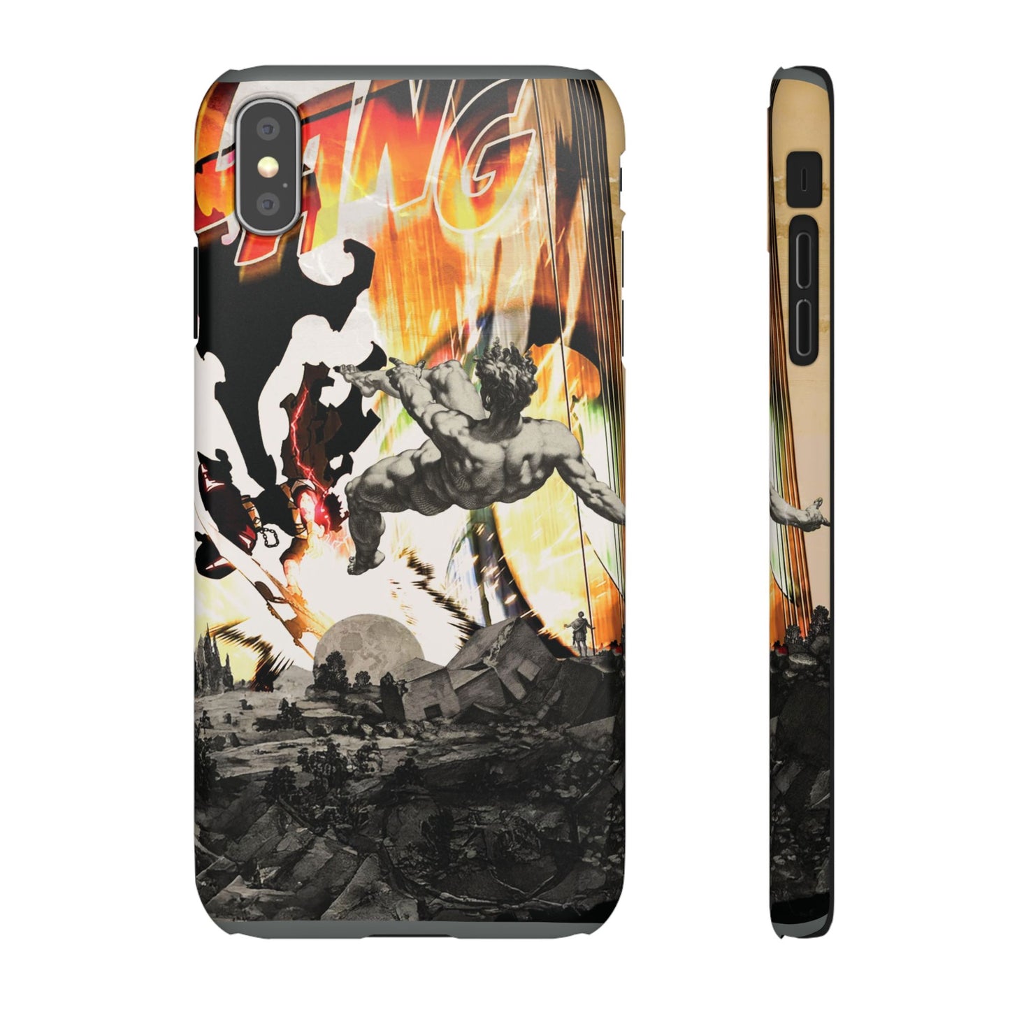 The CLANG of Ascension Mythic Hero Clash of Renaissance and Manga Design Phone Case