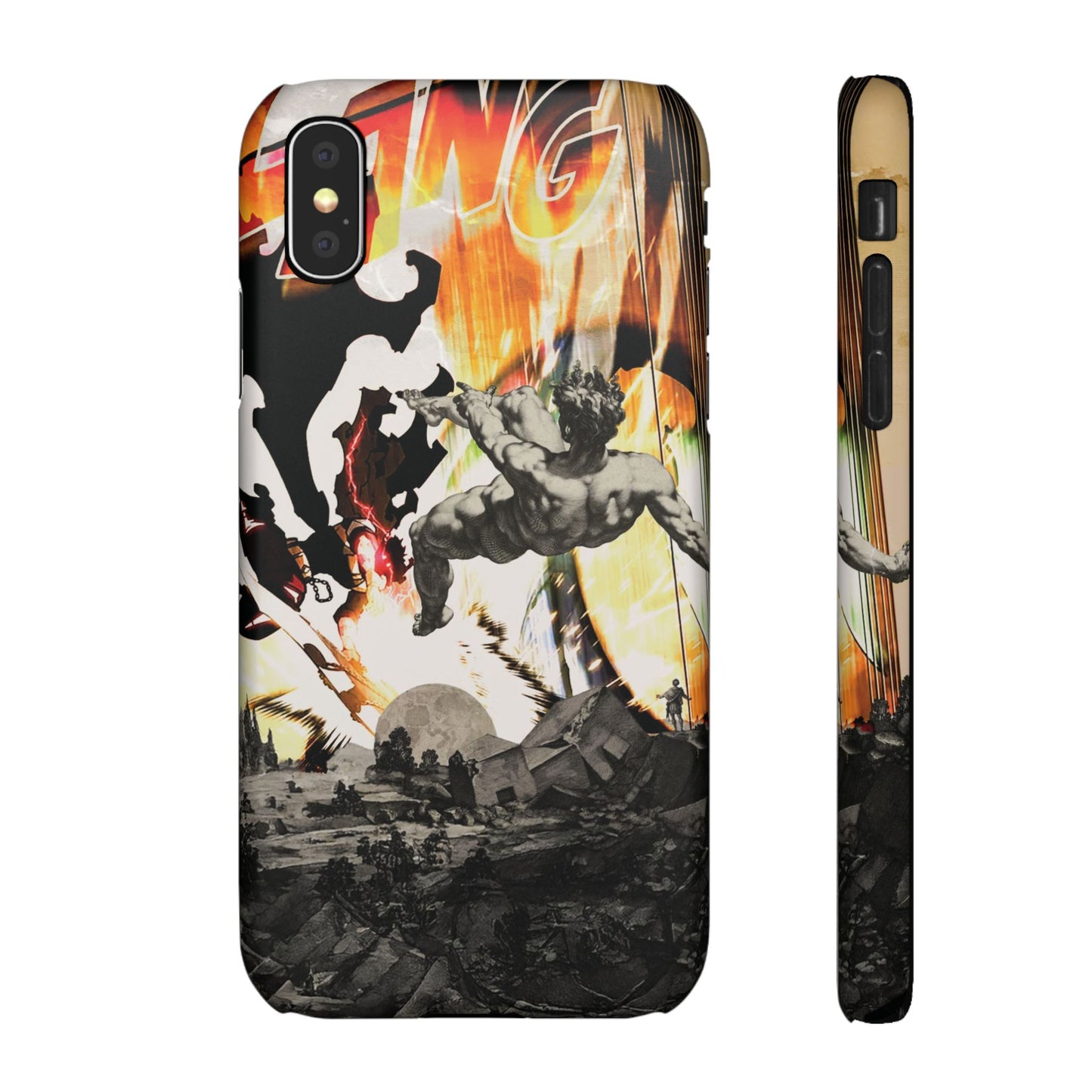 The CLANG of Ascension Mythic Hero Clash of Renaissance and Manga Design Phone Case