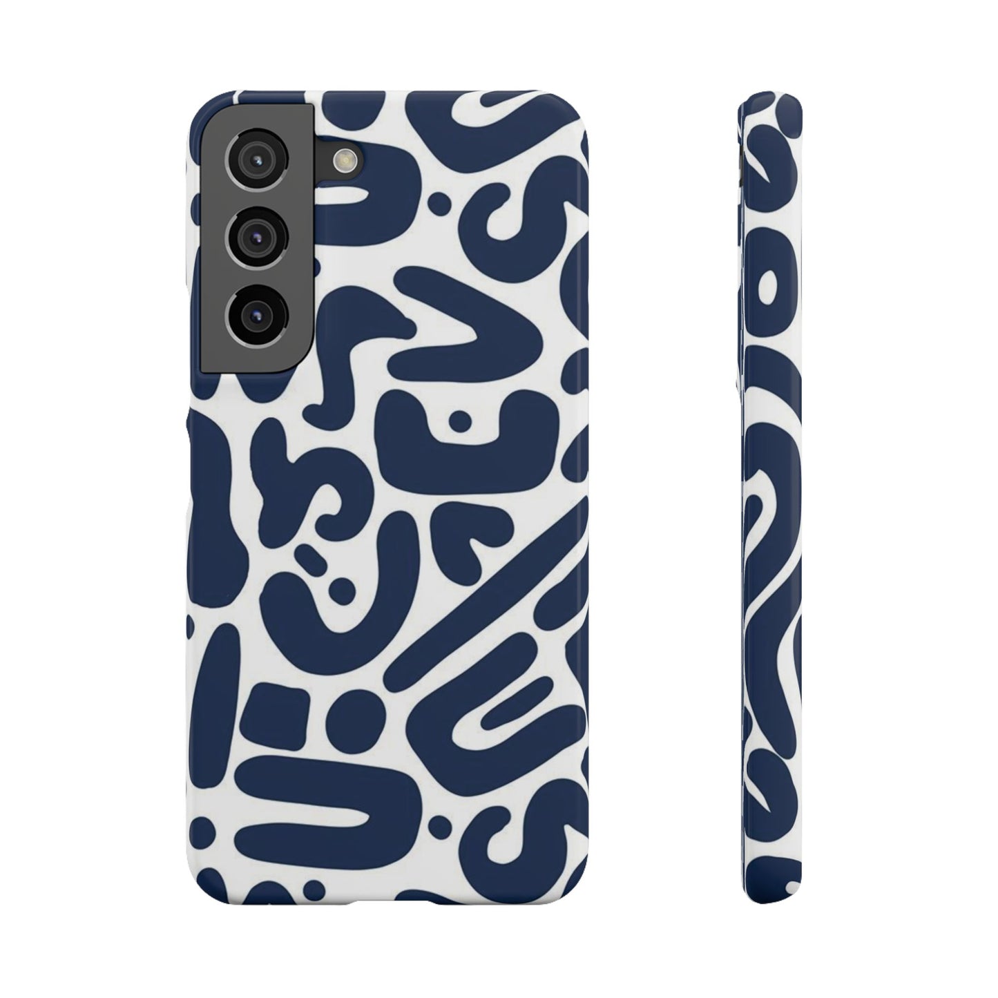 Modern Abstract Navy Blue Graphic Phone Case Sleek and Durable Protection