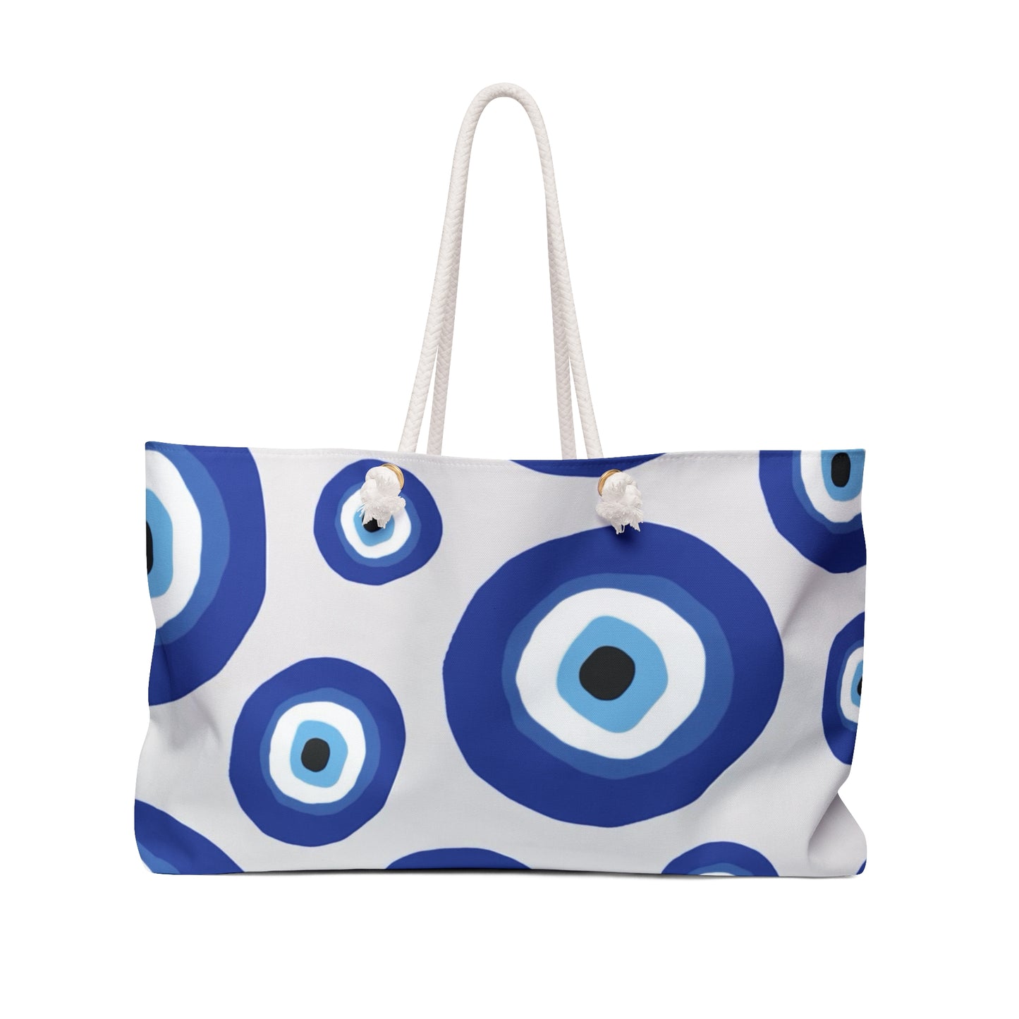 Blue Evil Eye Tote Weekender Bag