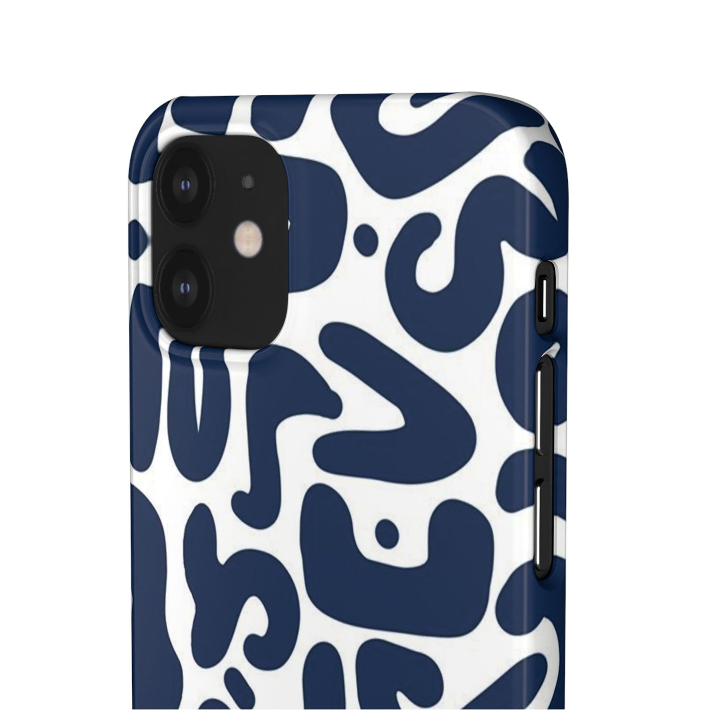 Modern Abstract Navy Blue Graphic Phone Case Sleek and Durable Protection