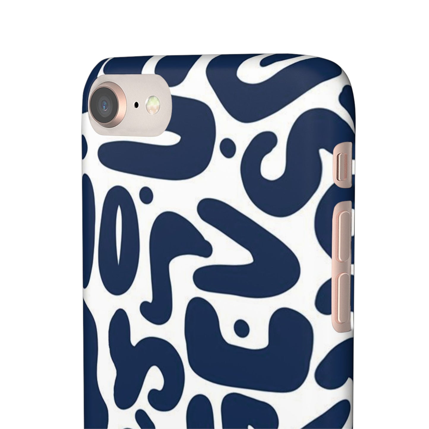 Modern Abstract Navy Blue Graphic Phone Case Sleek and Durable Protection
