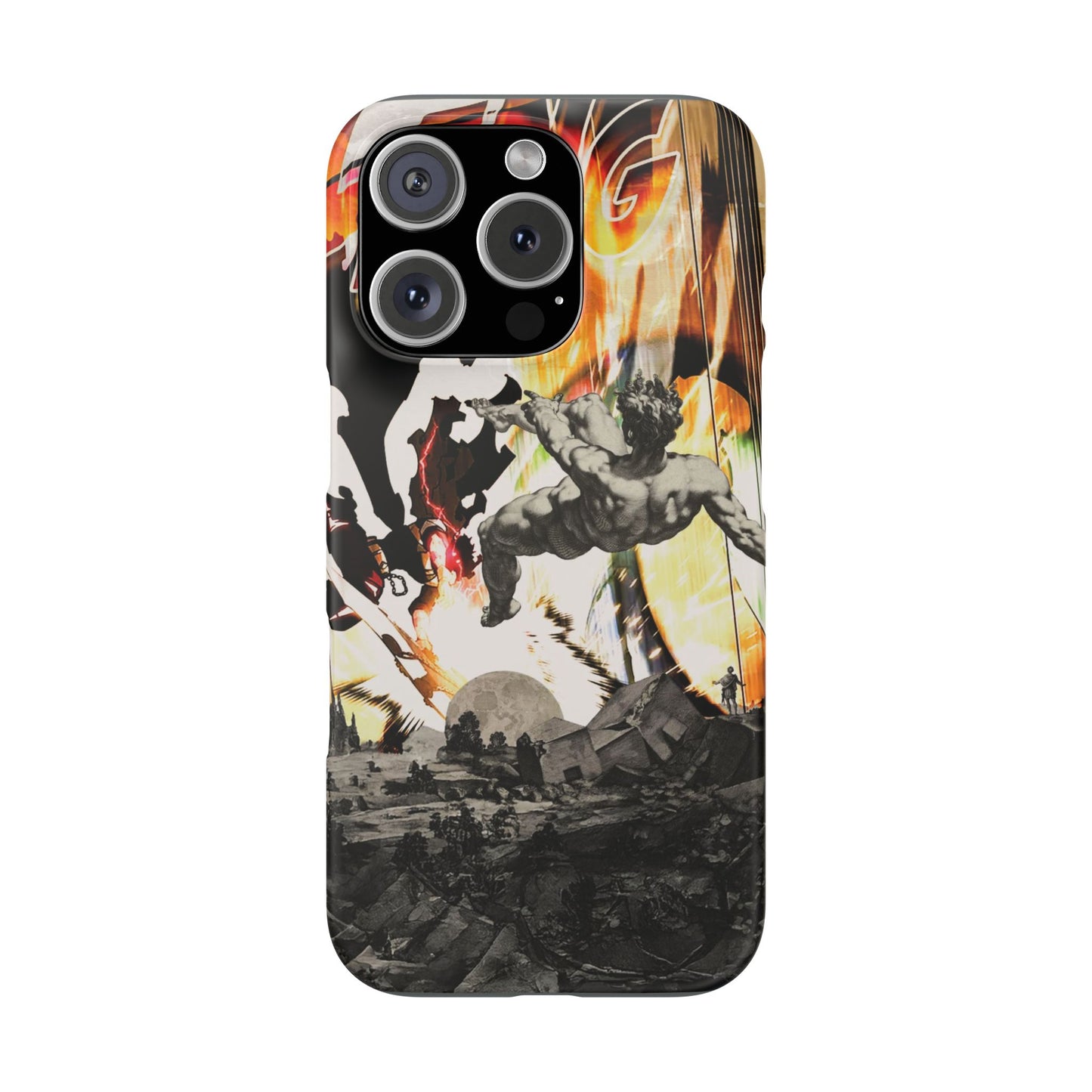 The CLANG of Ascension Mythic Hero Clash of Renaissance and Manga Design Phone Case