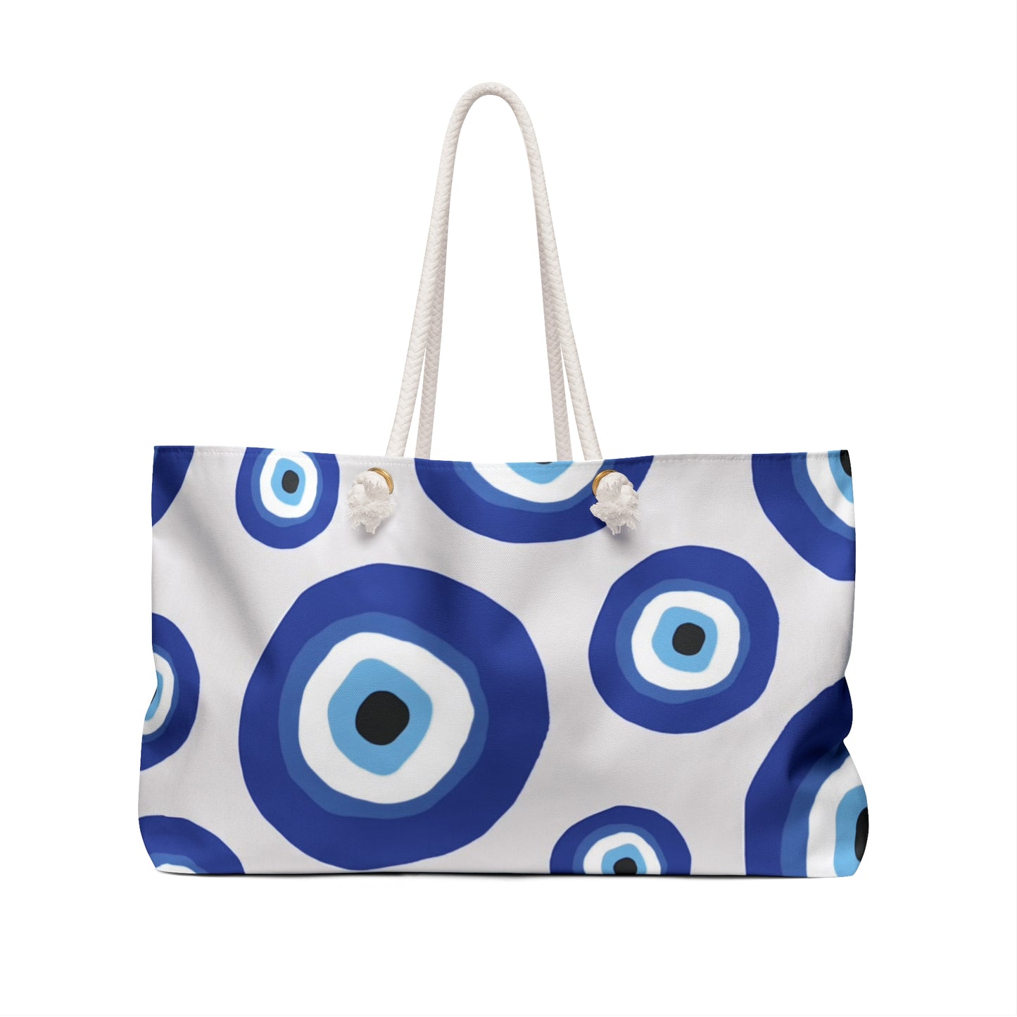 Blue Evil Eye Tote Weekender Bag
