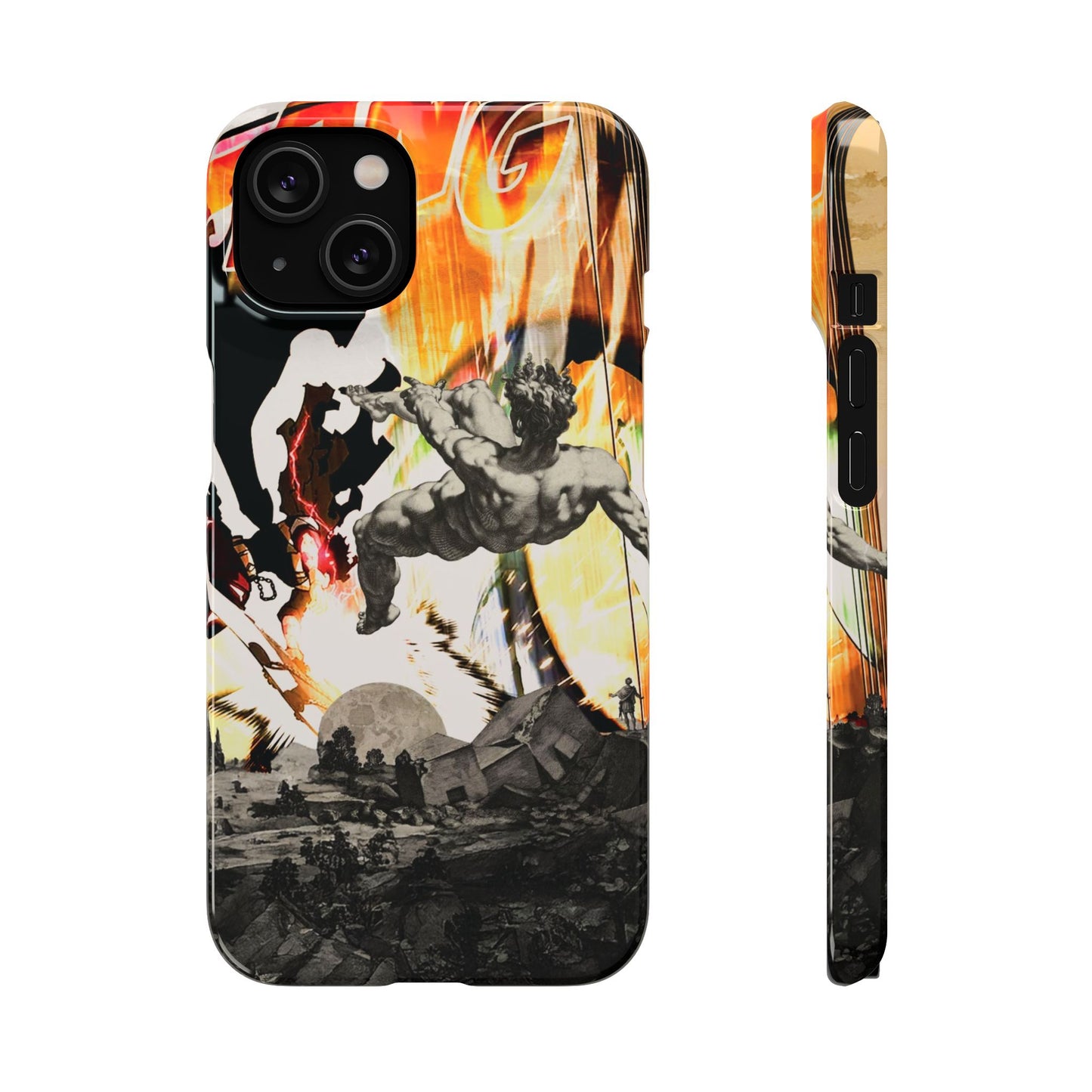 The CLANG of Ascension Mythic Hero Clash of Renaissance and Manga Design Phone Case