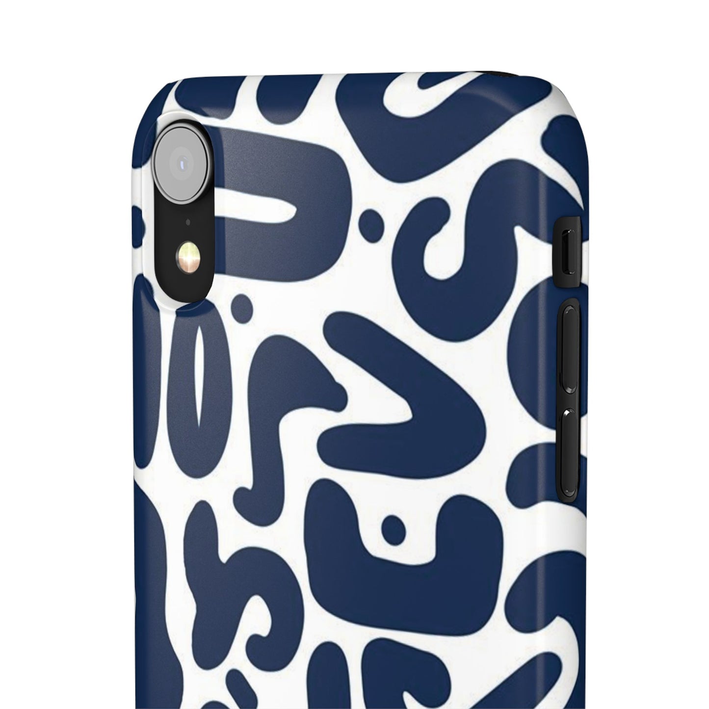 Modern Abstract Navy Blue Graphic Phone Case Sleek and Durable Protection