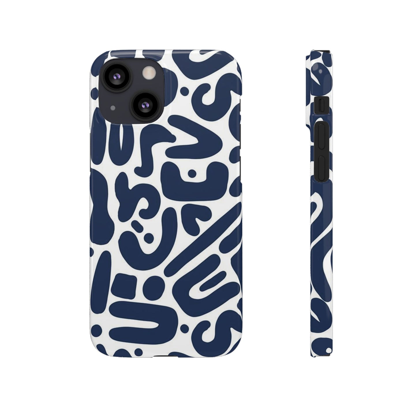 Modern Abstract Navy Blue Graphic Phone Case Sleek and Durable Protection