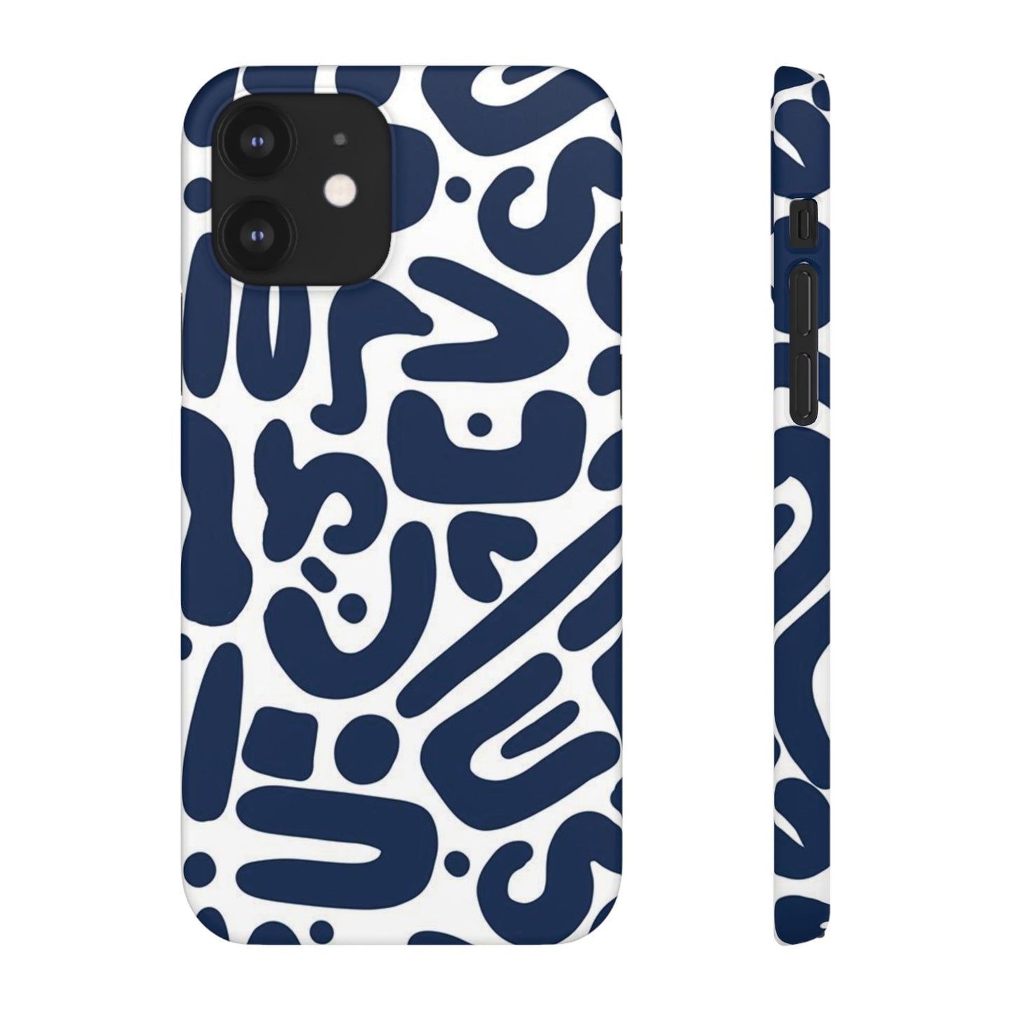 Modern Abstract Navy Blue Graphic Phone Case Sleek and Durable Protection