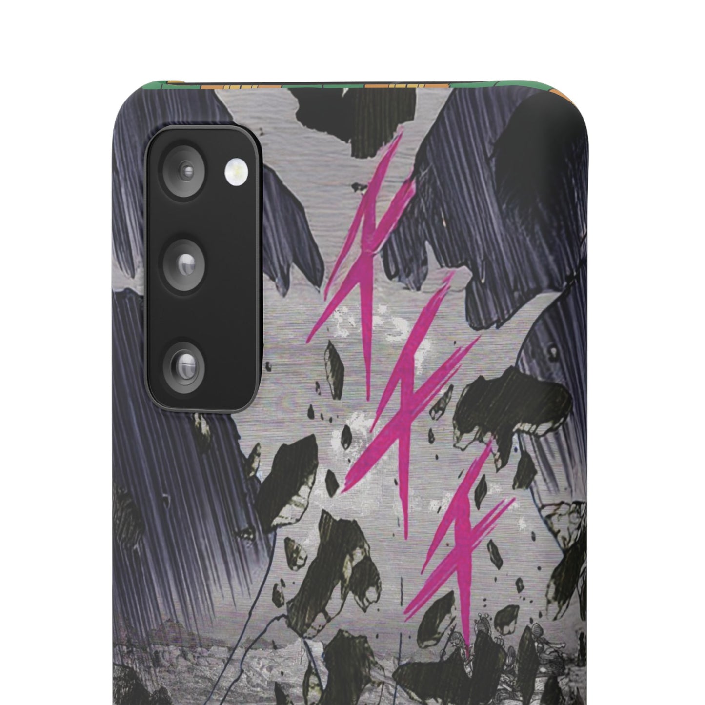 Lionbreaker Fierce Combat Monochrome Design with Electric Fuchsia Sound Glyphs Phone Case