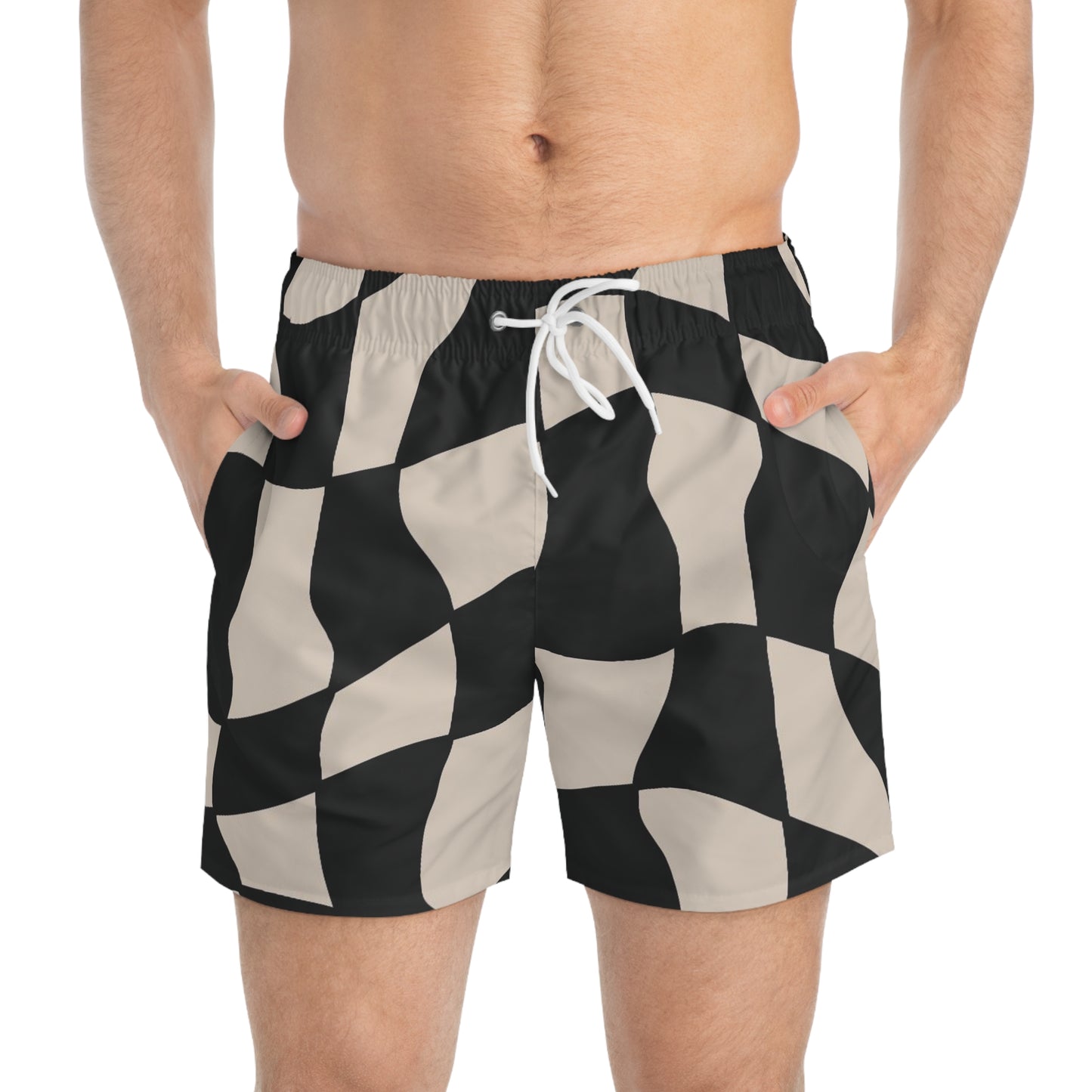 Illusion Pattern Swim Shorts