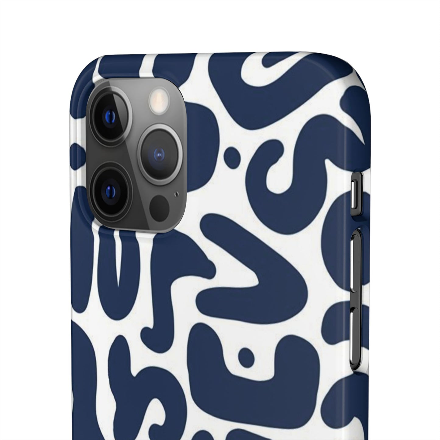 Modern Abstract Navy Blue Graphic Phone Case Sleek and Durable Protection