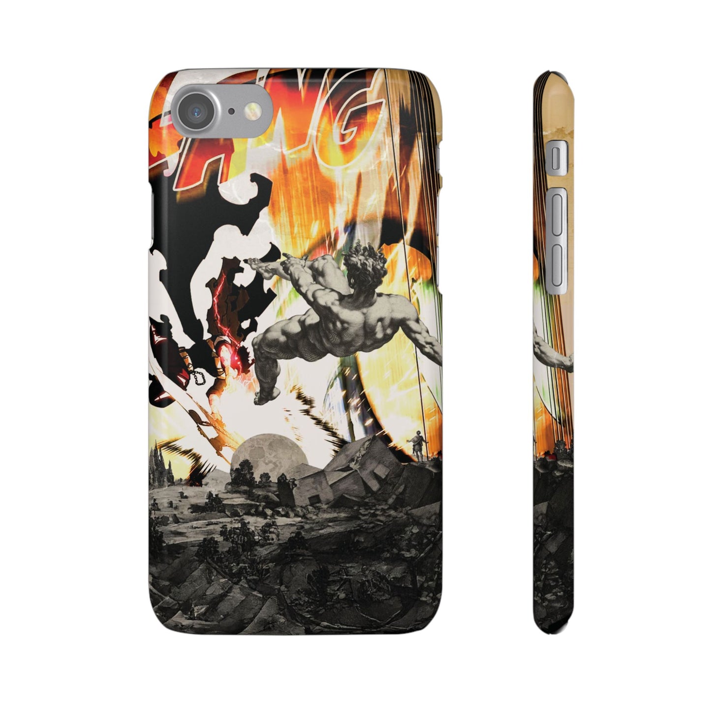 The CLANG of Ascension Mythic Hero Clash of Renaissance and Manga Design Phone Case