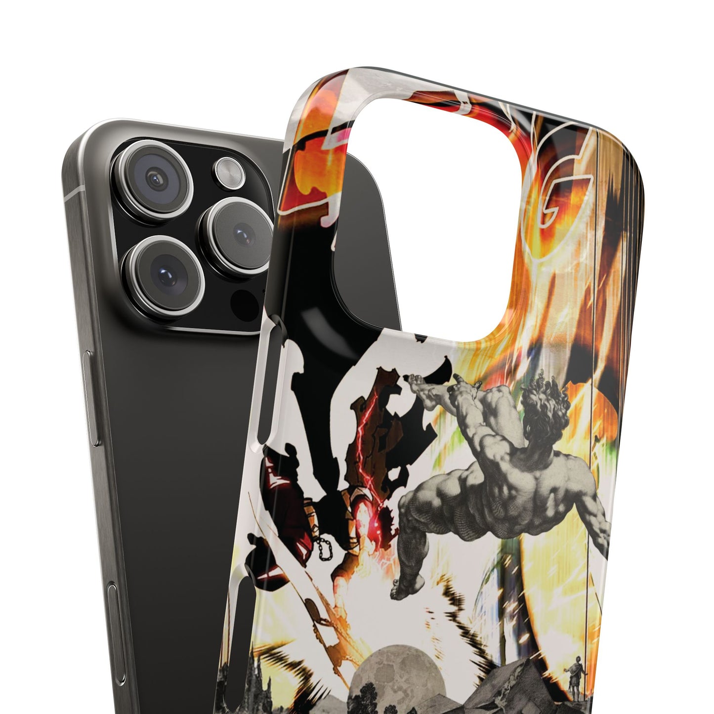 The CLANG of Ascension Mythic Hero Clash of Renaissance and Manga Design Phone Case