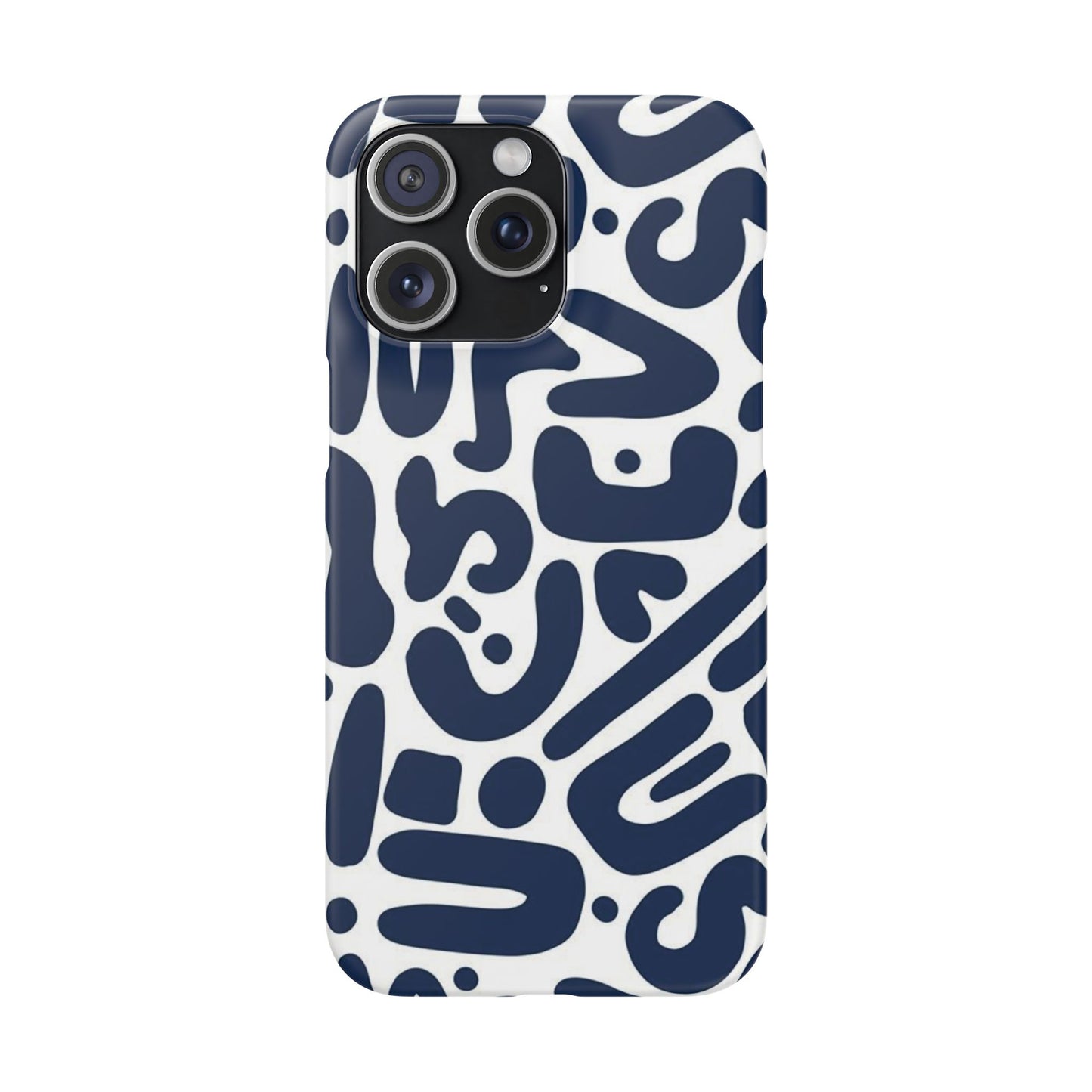Modern Abstract Navy Blue Graphic Phone Case Sleek and Durable Protection