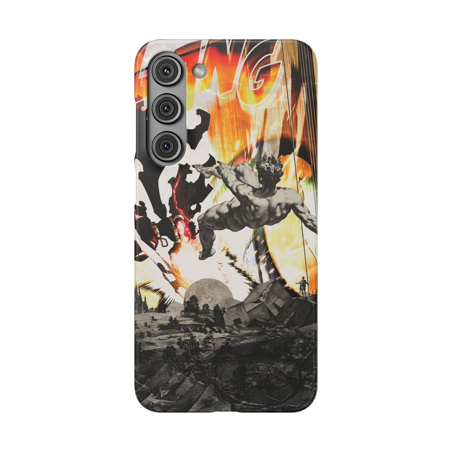 The CLANG of Ascension Mythic Hero Clash of Renaissance and Manga Design Phone Case