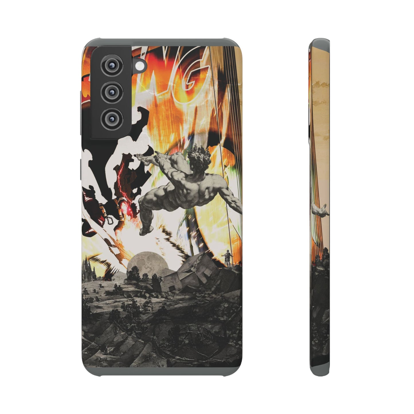 The CLANG of Ascension Mythic Hero Clash of Renaissance and Manga Design Phone Case