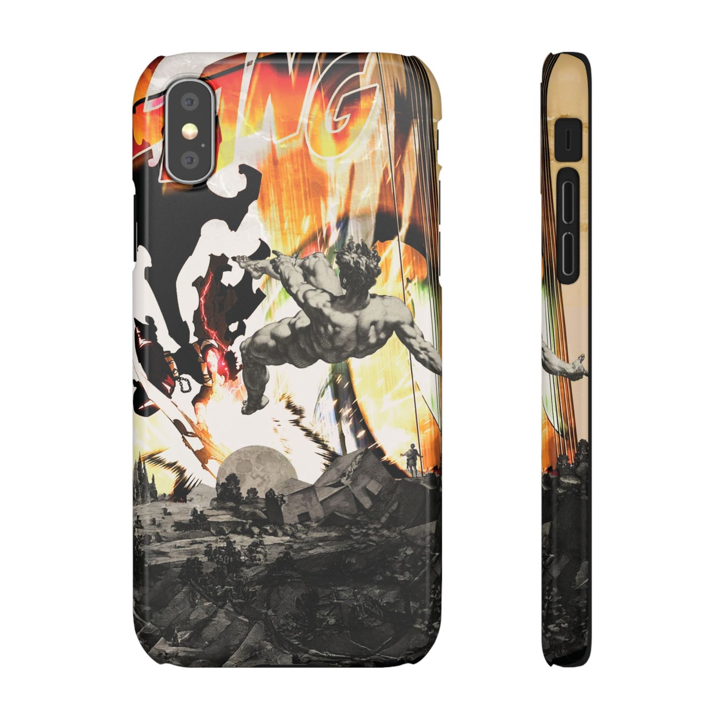 The CLANG of Ascension Mythic Hero Clash of Renaissance and Manga Design Phone Case