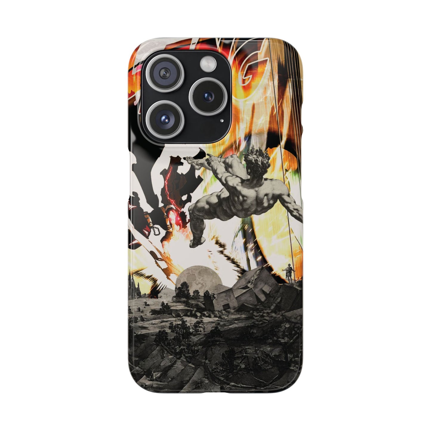 The CLANG of Ascension Mythic Hero Clash of Renaissance and Manga Design Phone Case