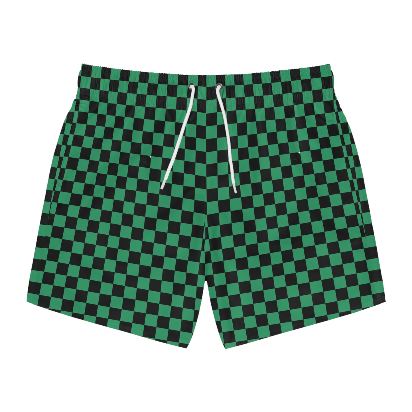 Tanjiro Kamado Green and Black Pattern Swim Shorts