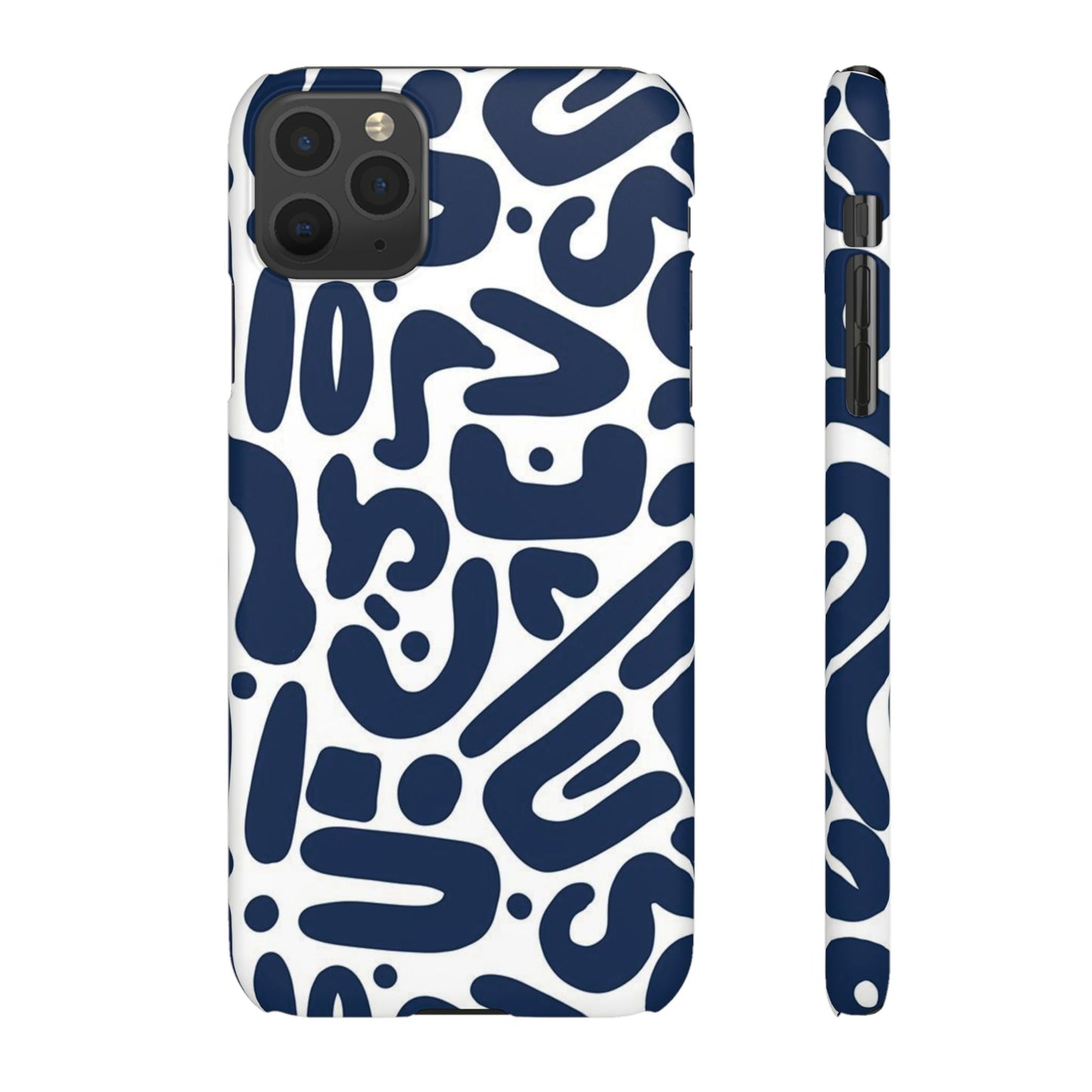 Modern Abstract Navy Blue Graphic Phone Case Sleek and Durable Protection