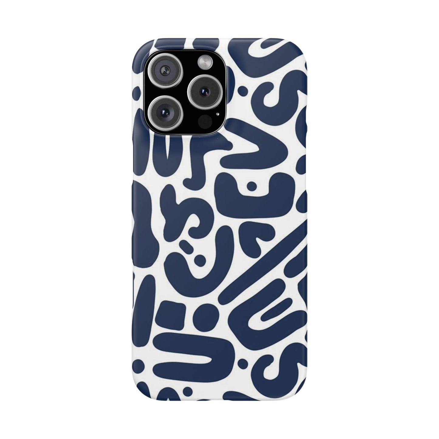 Modern Abstract Navy Blue Graphic Phone Case Sleek and Durable Protection