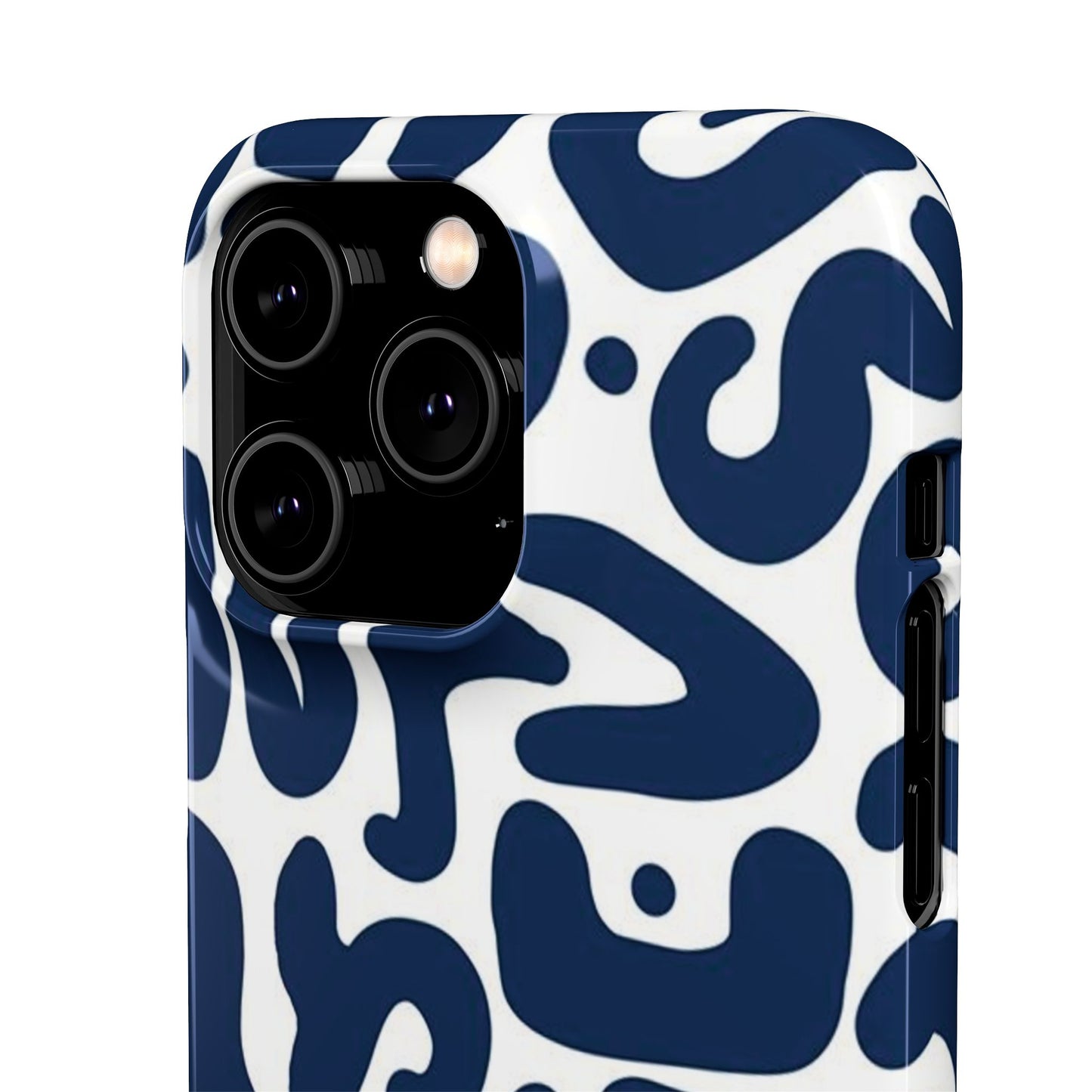 Modern Abstract Navy Blue Graphic Phone Case Sleek and Durable Protection