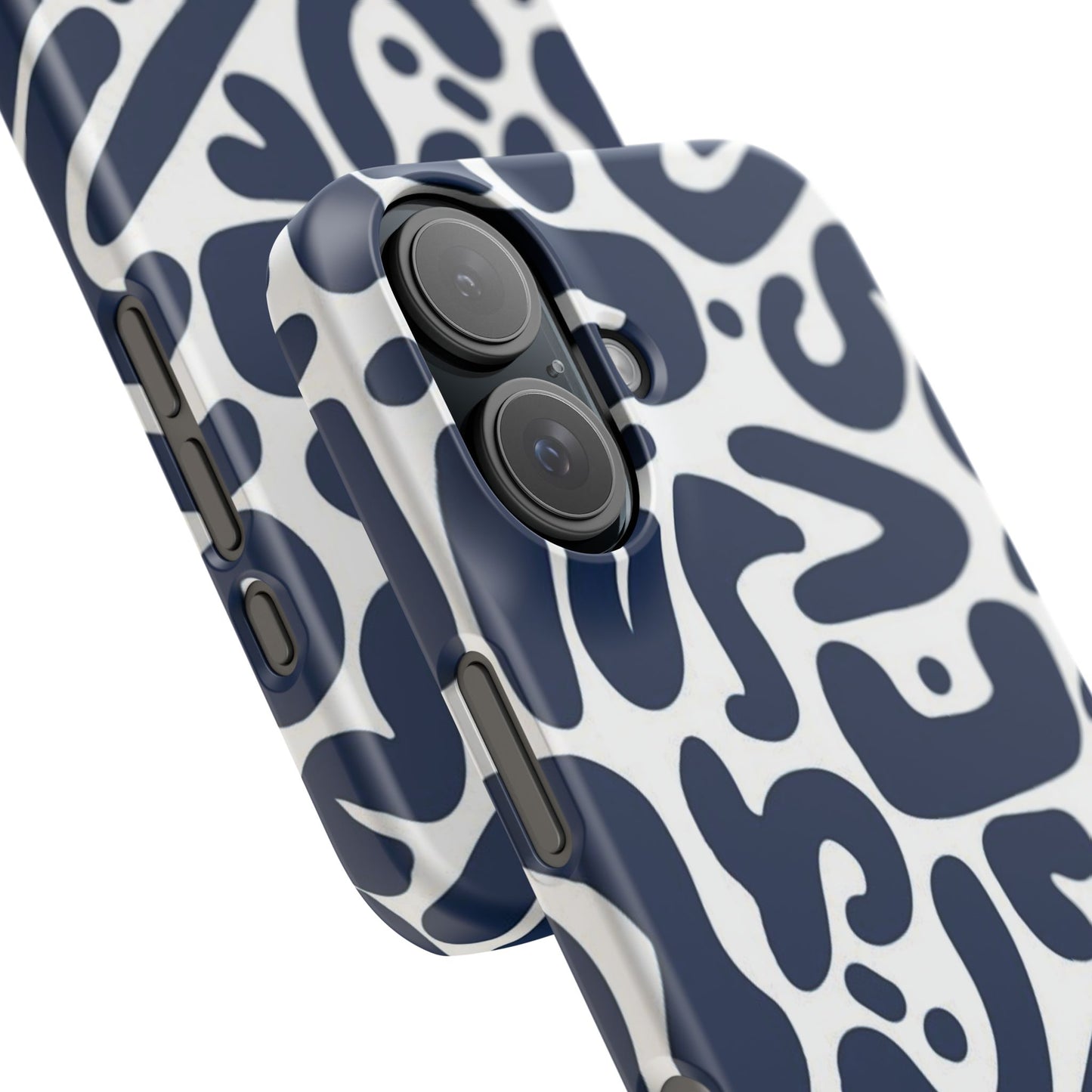 Modern Abstract Navy Blue Graphic Phone Case Sleek and Durable Protection