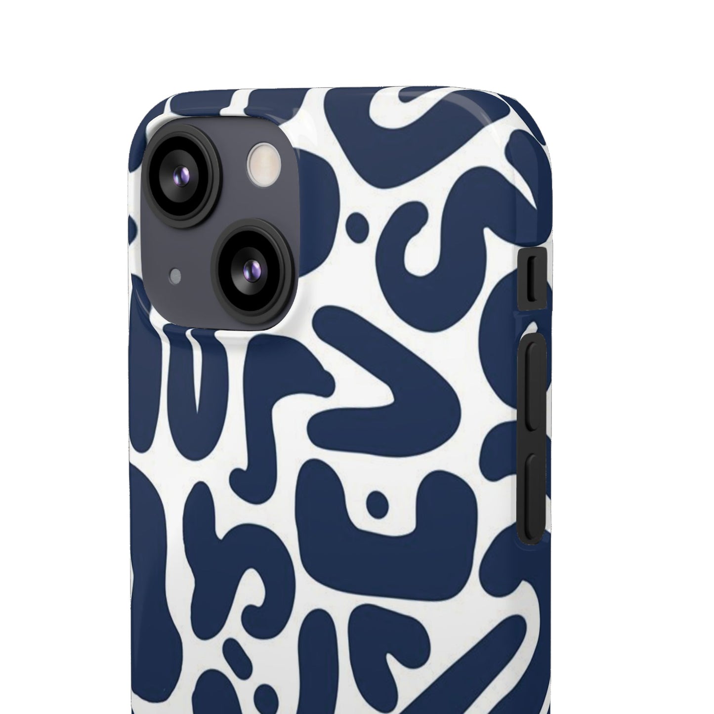 Modern Abstract Navy Blue Graphic Phone Case Sleek and Durable Protection