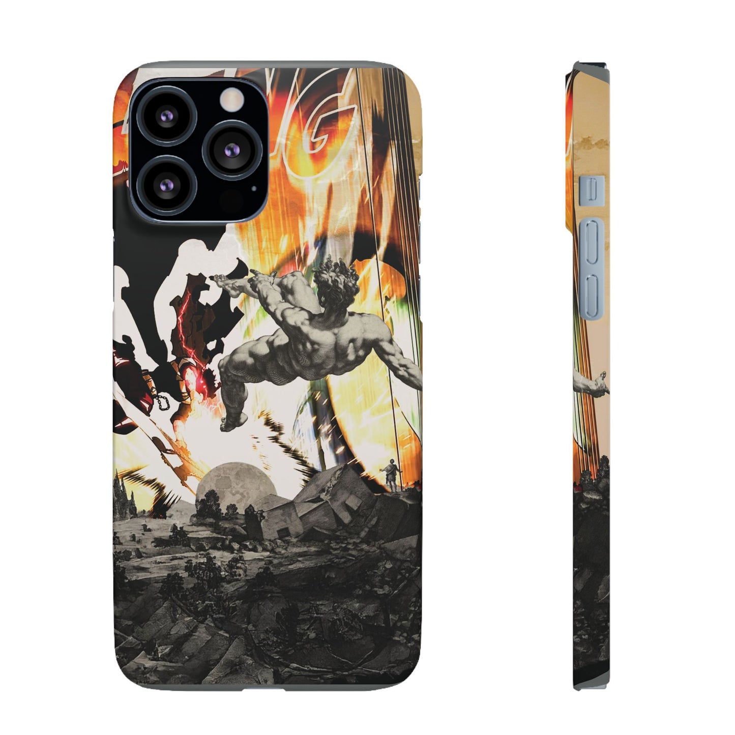 The CLANG of Ascension Mythic Hero Clash of Renaissance and Manga Design Phone Case