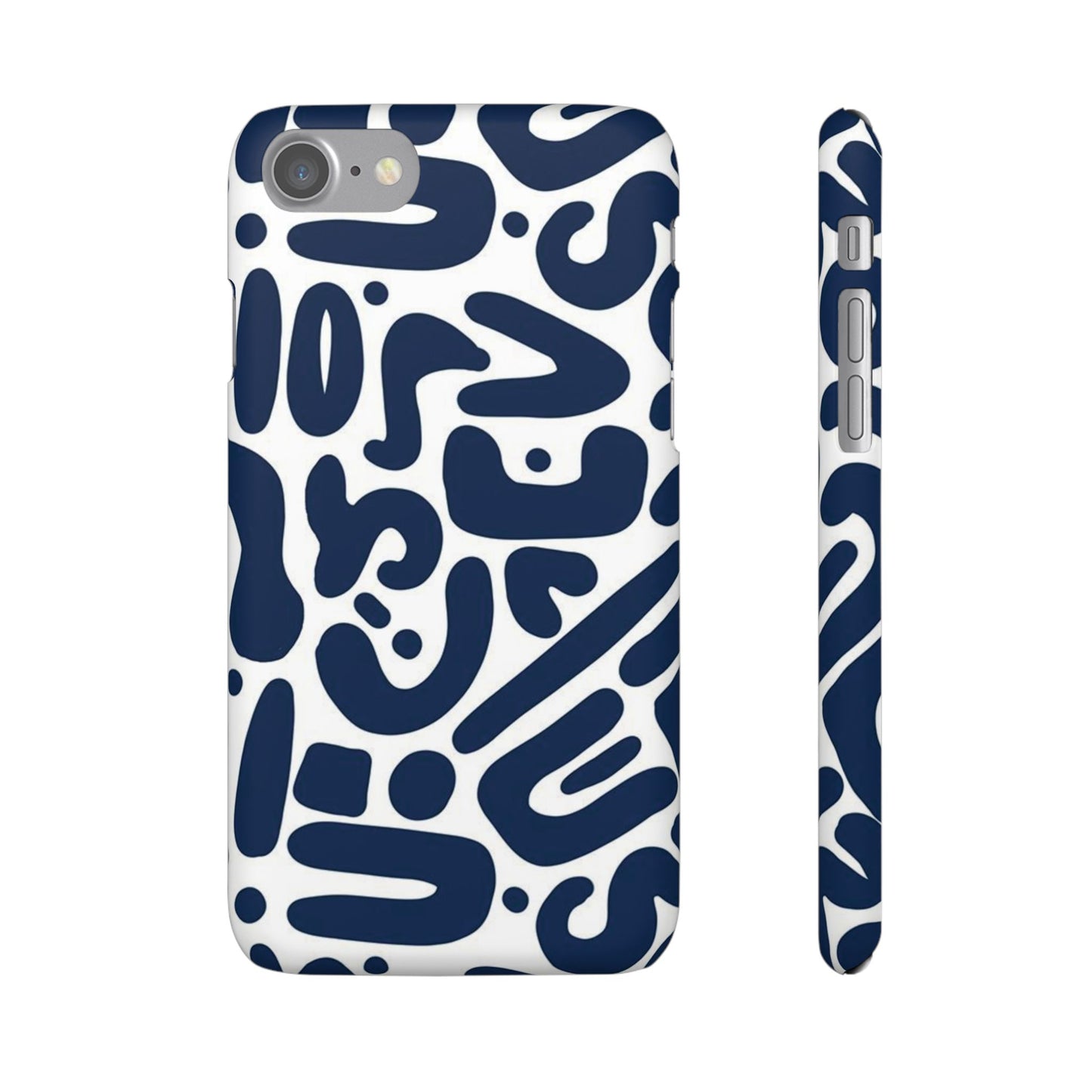 Modern Abstract Navy Blue Graphic Phone Case Sleek and Durable Protection