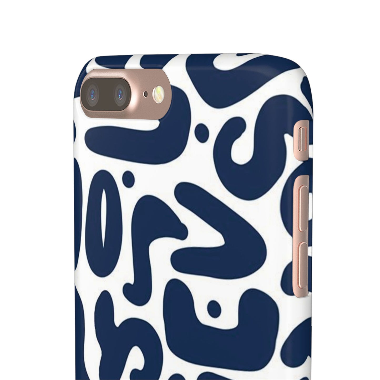 Modern Abstract Navy Blue Graphic Phone Case Sleek and Durable Protection