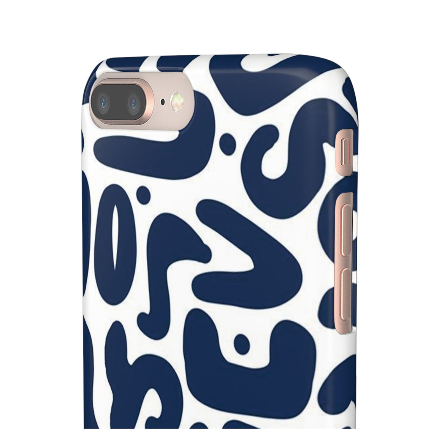 Modern Abstract Navy Blue Graphic Phone Case Sleek and Durable Protection
