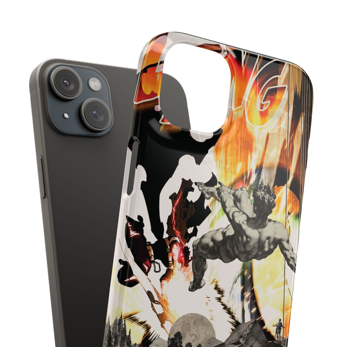 The CLANG of Ascension Mythic Hero Clash of Renaissance and Manga Design Phone Case