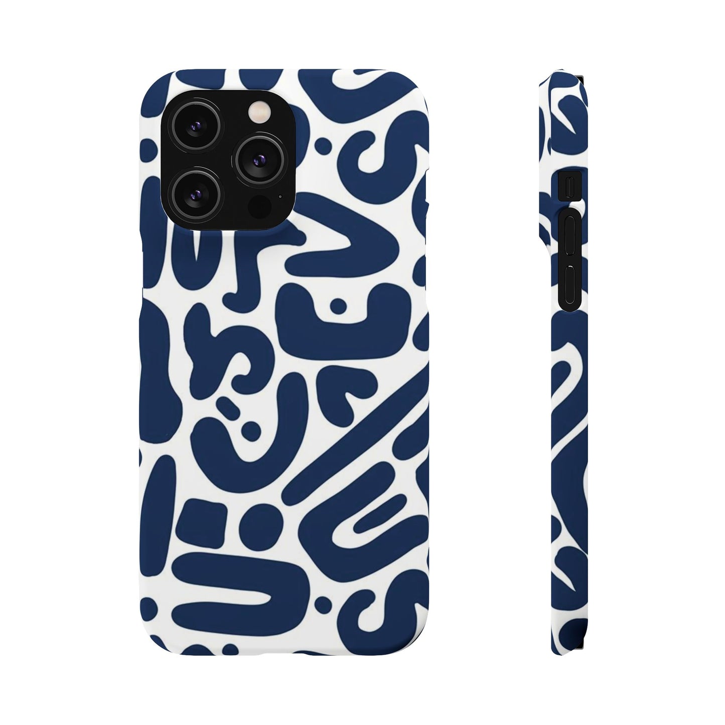 Modern Abstract Navy Blue Graphic Phone Case Sleek and Durable Protection
