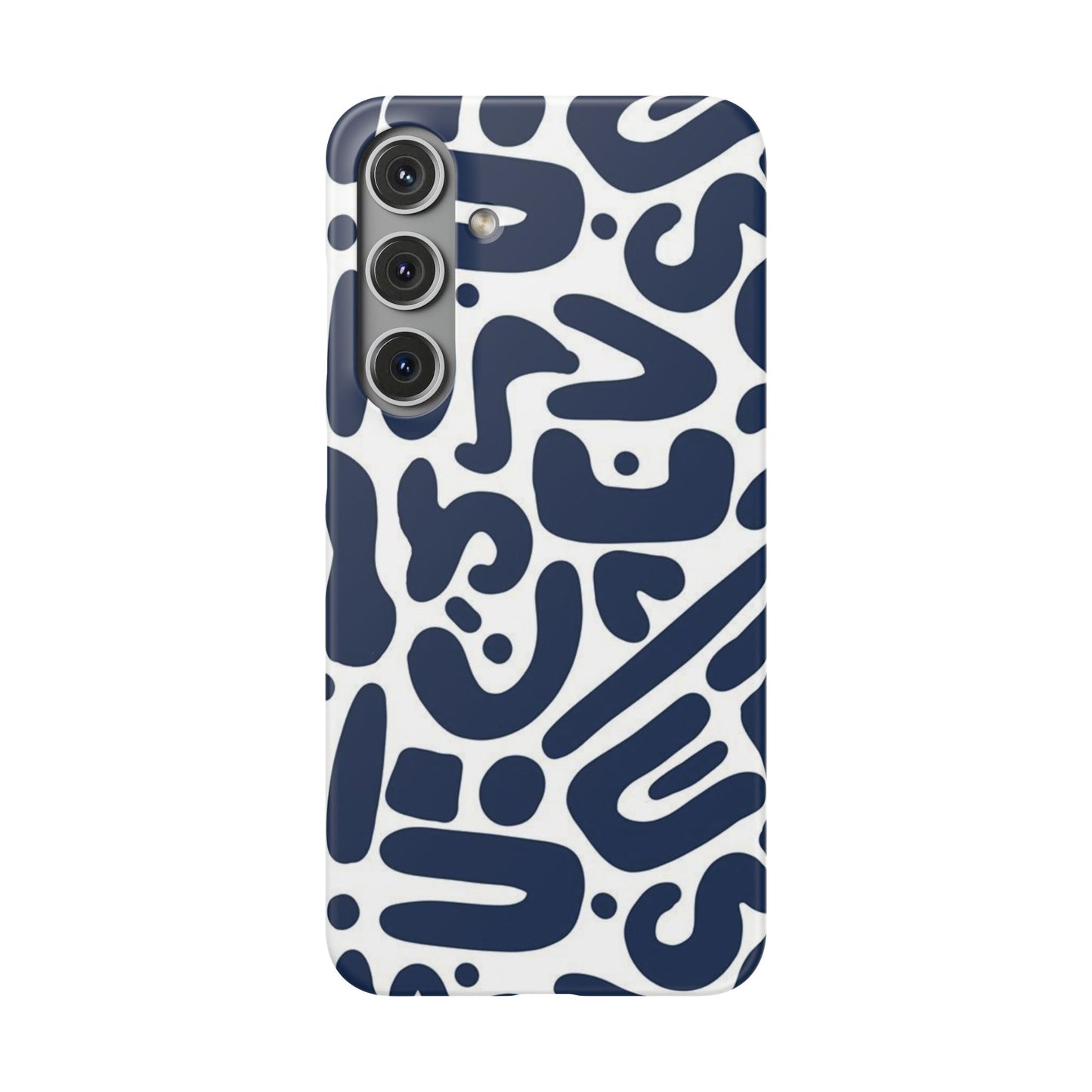 Modern Abstract Navy Blue Graphic Phone Case Sleek and Durable Protection