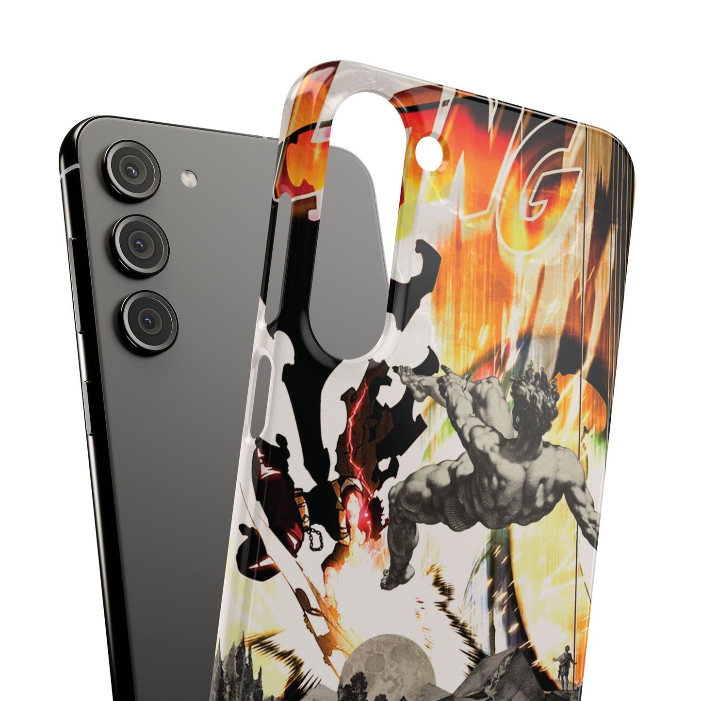 The CLANG of Ascension Mythic Hero Clash of Renaissance and Manga Design Phone Case