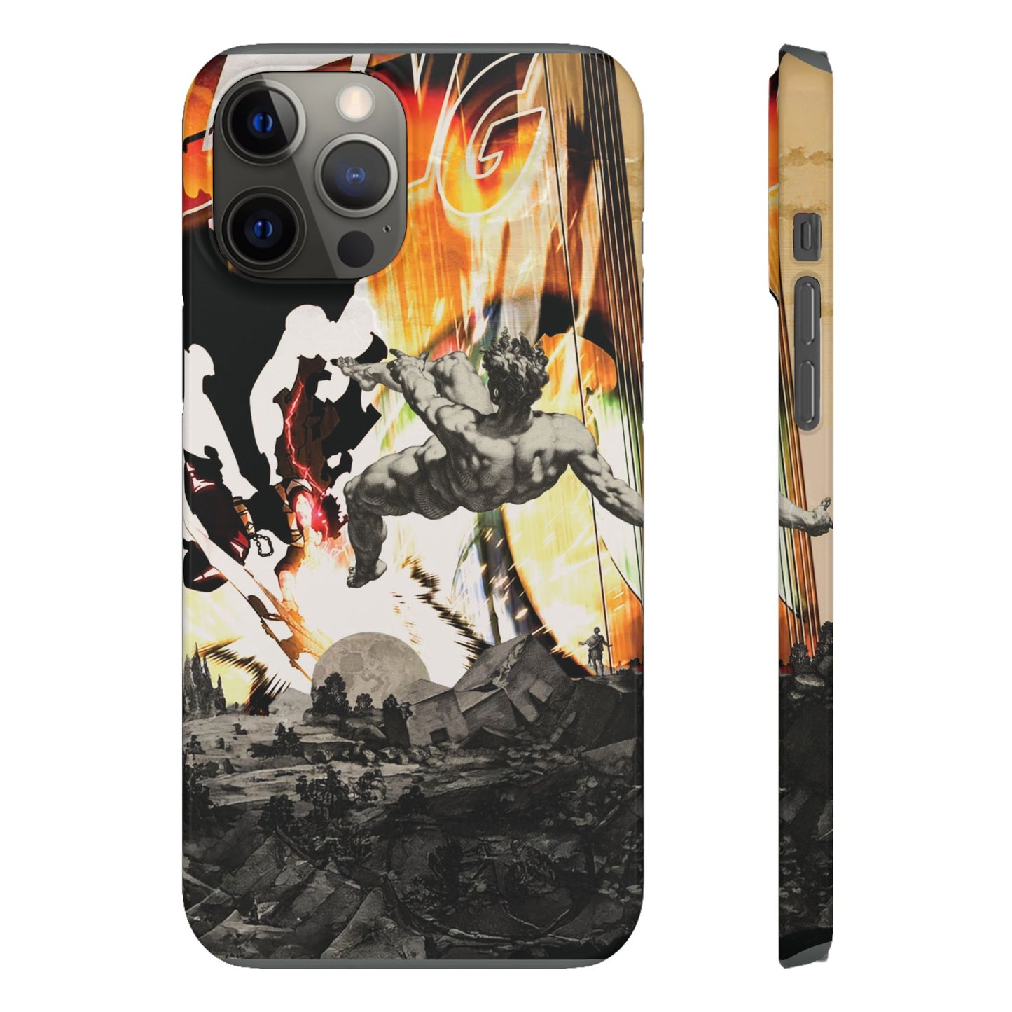 The CLANG of Ascension Mythic Hero Clash of Renaissance and Manga Design Phone Case