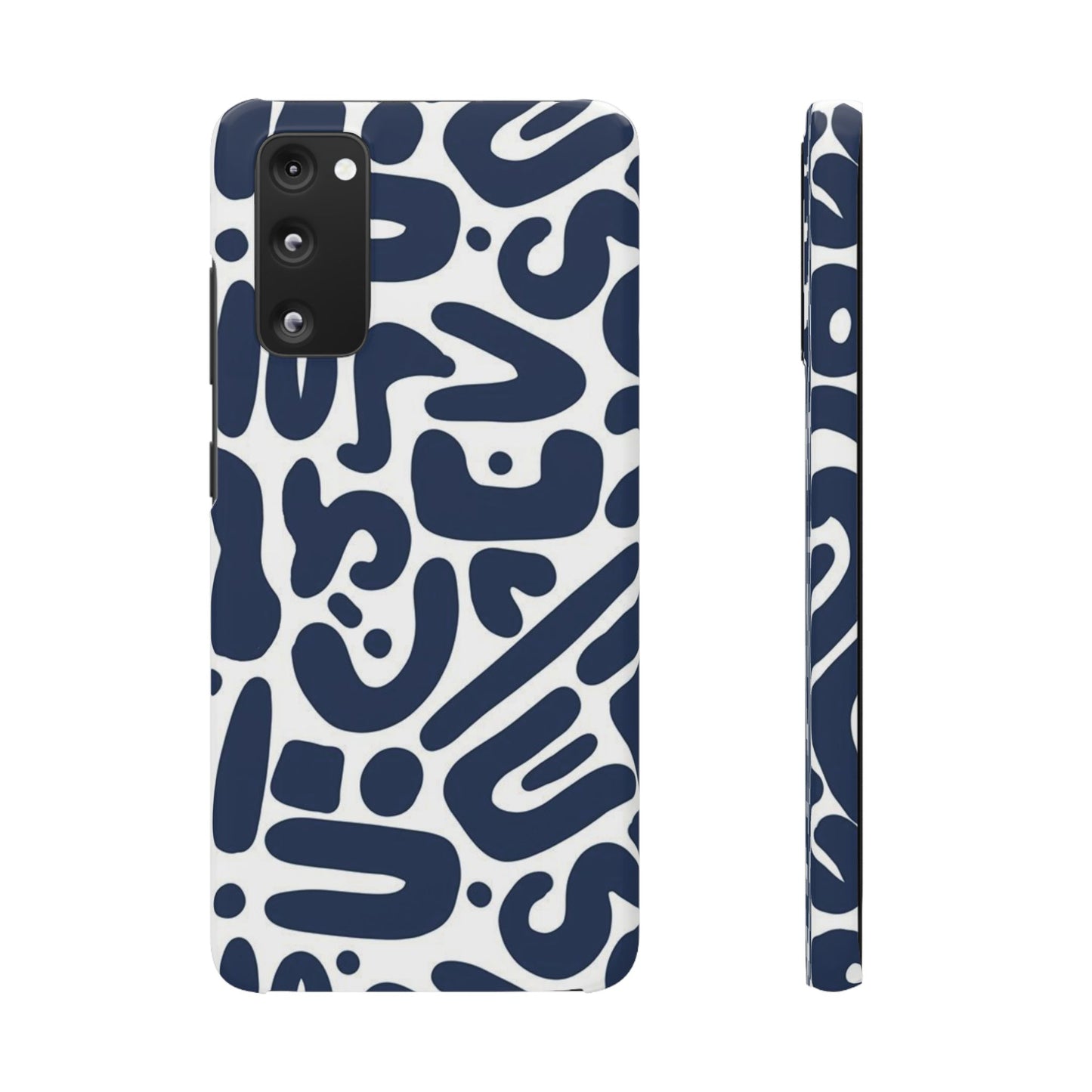 Modern Abstract Navy Blue Graphic Phone Case Sleek and Durable Protection