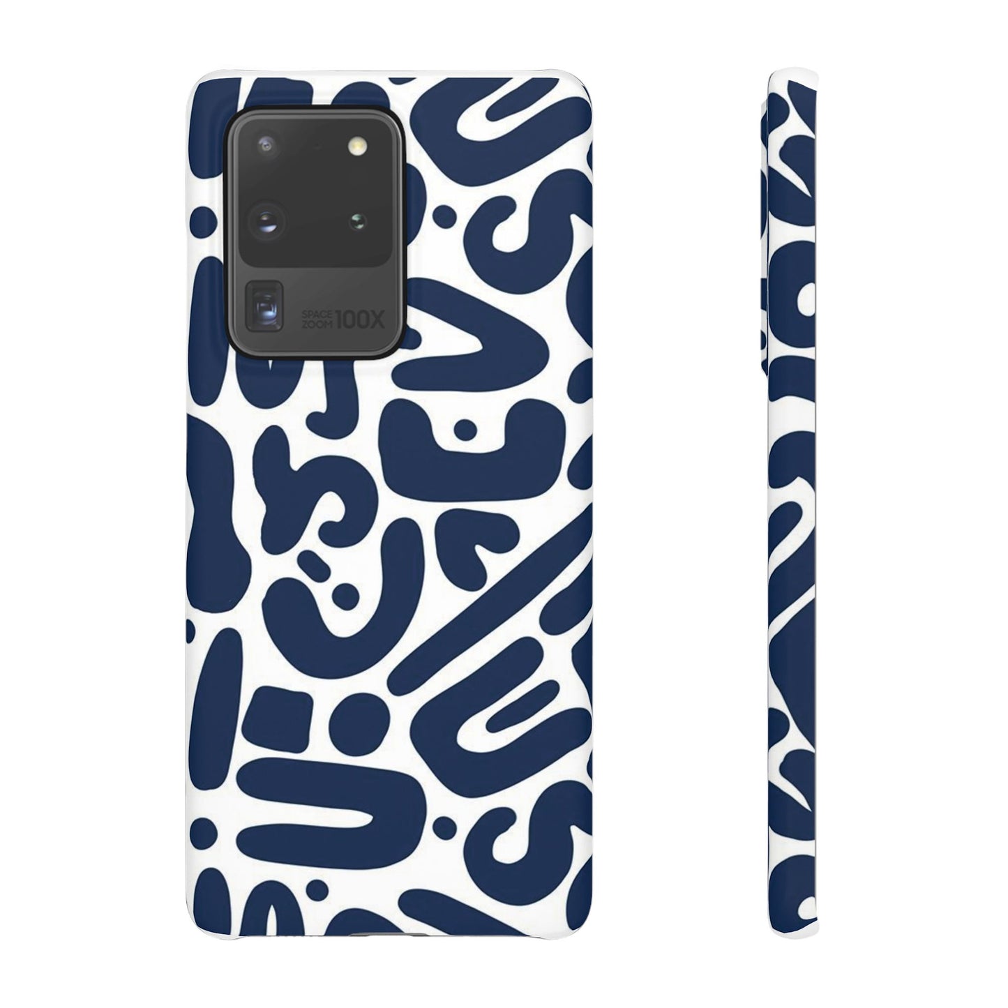 Modern Abstract Navy Blue Graphic Phone Case Sleek and Durable Protection