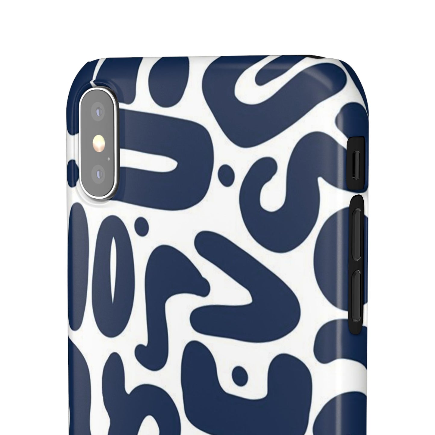 Modern Abstract Navy Blue Graphic Phone Case Sleek and Durable Protection