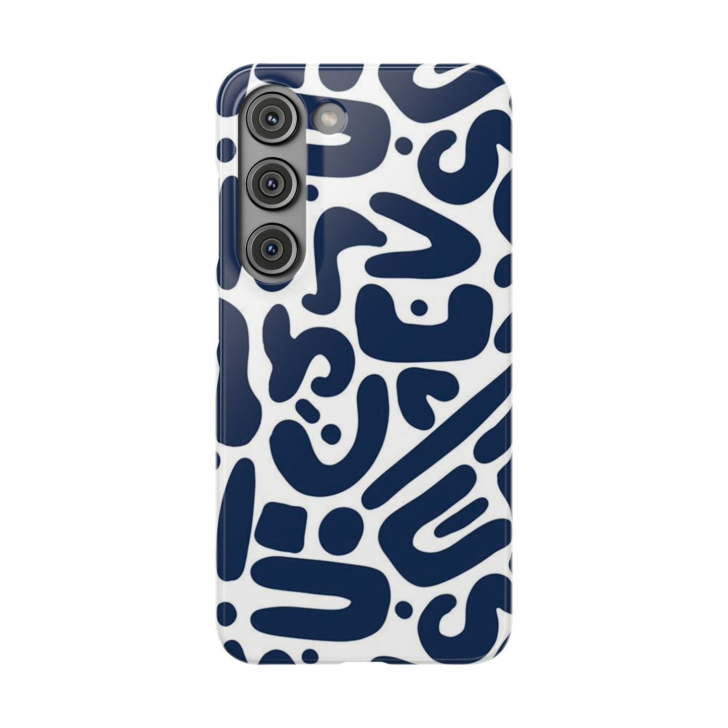 Modern Abstract Navy Blue Graphic Phone Case Sleek and Durable Protection