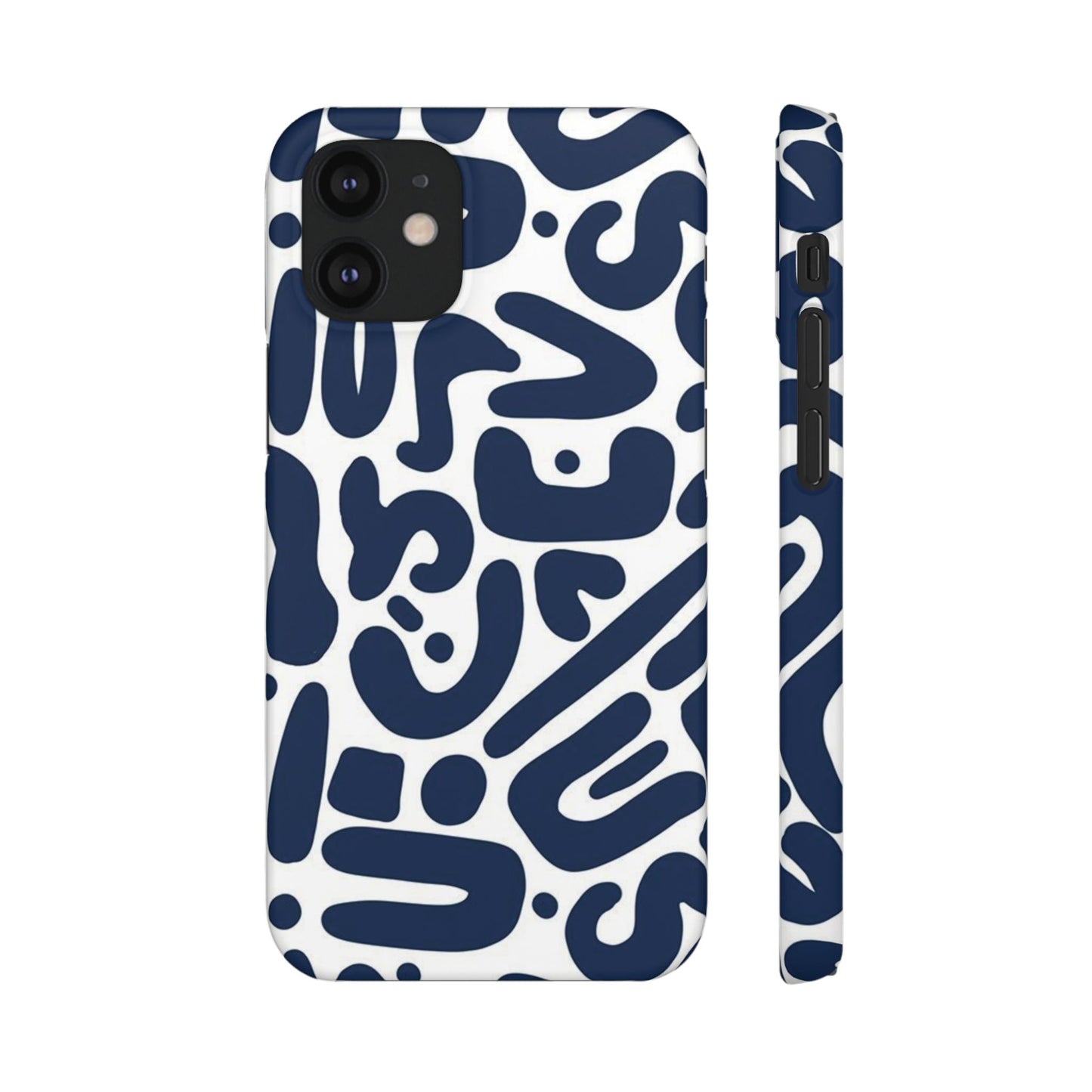 Modern Abstract Navy Blue Graphic Phone Case Sleek and Durable Protection
