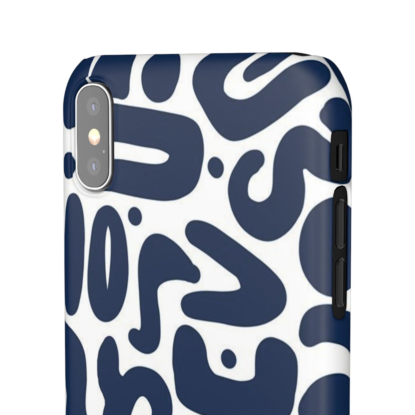Modern Abstract Navy Blue Graphic Phone Case Sleek and Durable Protection