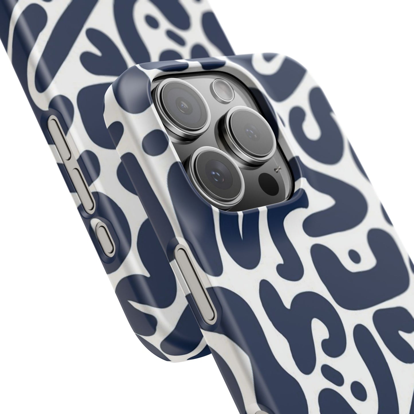 Modern Abstract Navy Blue Graphic Phone Case Sleek and Durable Protection