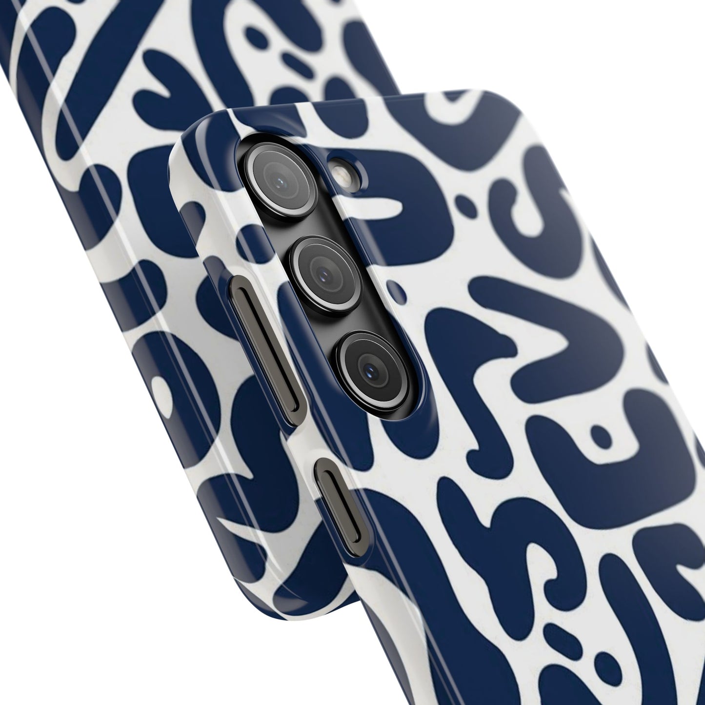 Modern Abstract Navy Blue Graphic Phone Case Sleek and Durable Protection