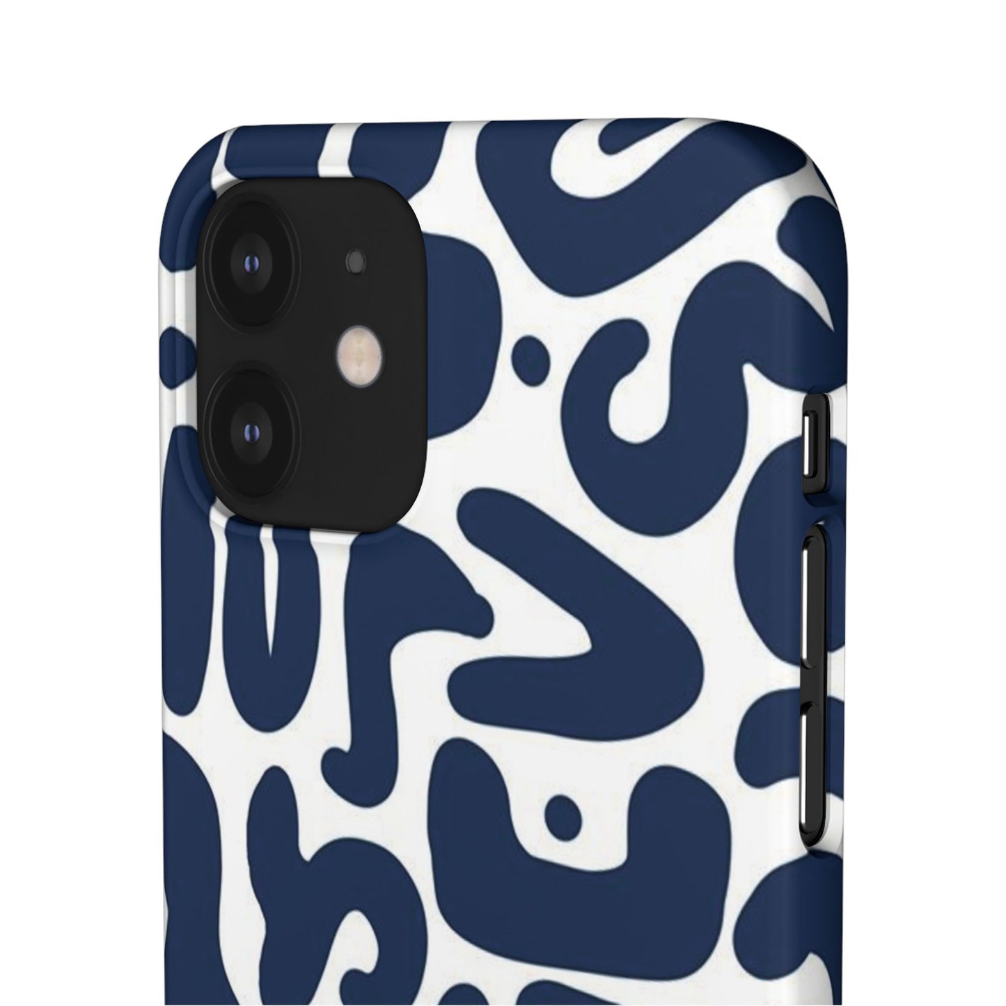 Modern Abstract Navy Blue Graphic Phone Case Sleek and Durable Protection
