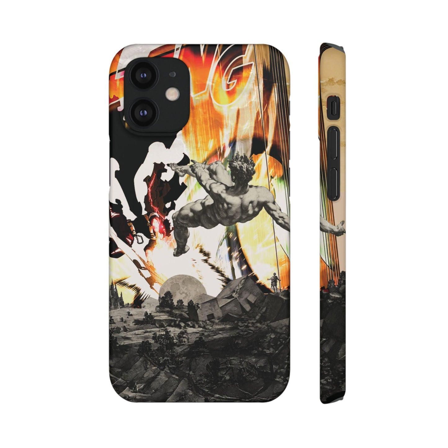 The CLANG of Ascension Mythic Hero Clash of Renaissance and Manga Design Phone Case