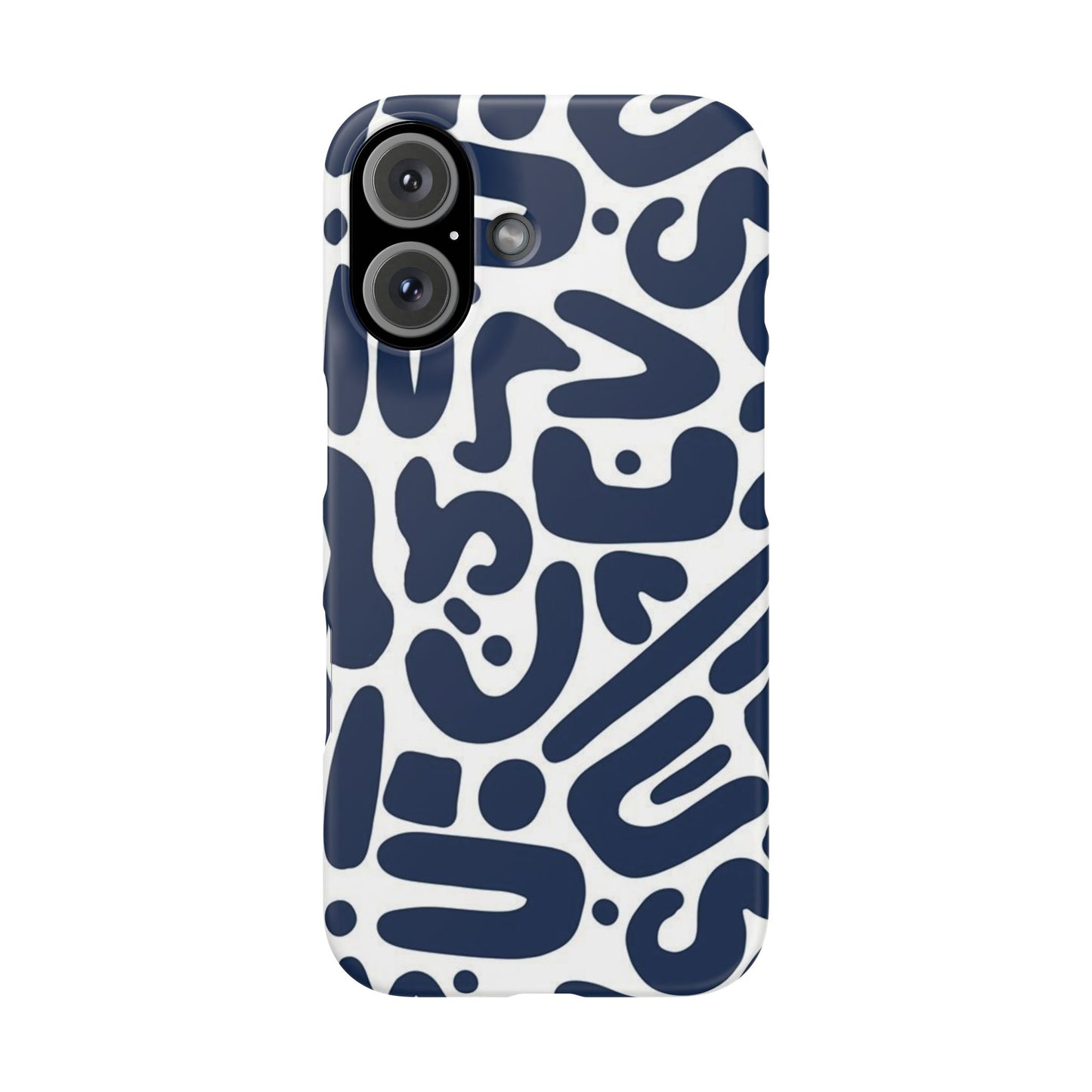 Modern Abstract Navy Blue Graphic Phone Case Sleek and Durable Protection